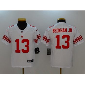 Youth New York Giants #13 Odell Beckham Jr White 2017 Vapor Untouchable Stitched NFL Nike Limited Jersey