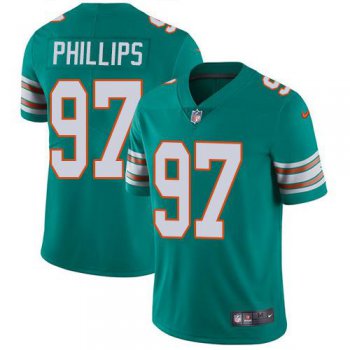 Youth Nike Dolphins #97 Jordan Phillips Aqua Green Alternate Stitched NFL Vapor Untouchable Limited Jersey