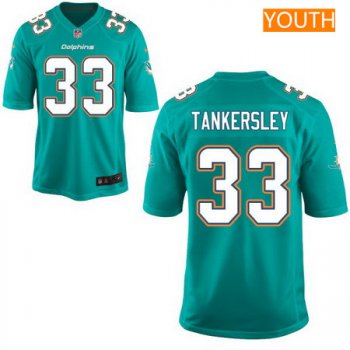Youth 2017 NFL Draft Miami Dolphins #33 Cordrea Tankersley Green Team Color Stitched NFL Nike Game Jersey