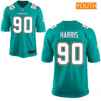 Youth 2017 NFL Draft Miami Dolphins #90 Charles Harris Green Team Color Stitched NFL Nike Game Jersey
