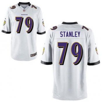 Youth Baltimore Ravens #79 Ronnie Stanley Nike White 2016 Draft Pick Game Jersey