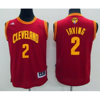 Youth Cleveland Cavaliers #2 Kyrie Irving Red 2016 The NBA Finals Patch Jersey