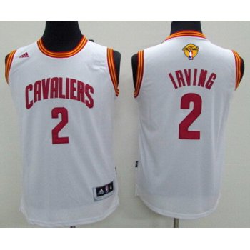 Youth Cleveland Cavaliers #2 Kyrie Irving White 2016 The NBA Finals Patch Jersey