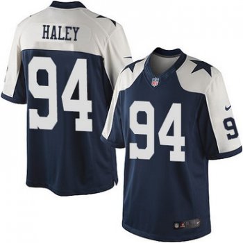 Youth Dallas Cowboys #94 Charles Haley Navy Blue Thanksgiving Retired Player NFL Nike Game Jersey