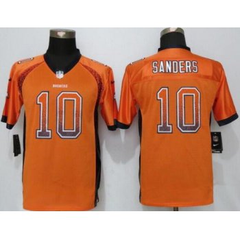 Youth Denver Broncos #10 Emmanuel Sanders Orange Drift Fashion Stitched Nike NFL Football Jersey
