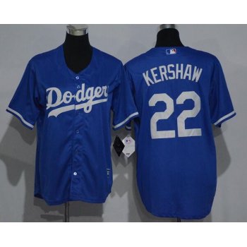 Youth Los Angeles Dodgers #22 Clayton Kershaw Royal Blue Stitched MLB Majestic Cool Base Jersey