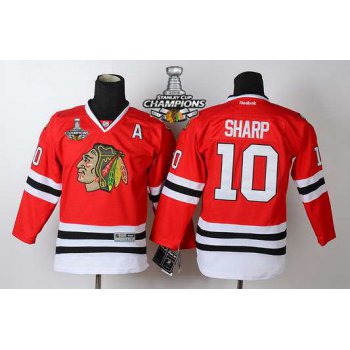 Chicago Blackhawks #10 Patrick Sharp Red Kids Jersey W/2015 Stanley Cup Champion Patch