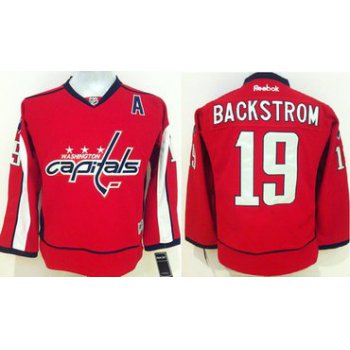 Washington Capitals #19 Nicklas Backstrom Red Kids Jersey