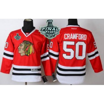 Youth Chicago Blackhawks #50 Corey Crawford 2015 Stanley Cup Red Jersey