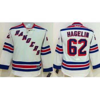 Youth New York Rangers #62 Carl Hagelin White Jersey