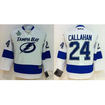 Youth Tampa Bay Lightning #24 Ryan Callahan 2015 Stanley Cup White Jersey