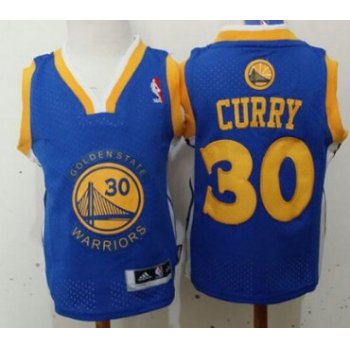 Golden State Warriors #30 Stephen Curry Blue Toddlers Jersey