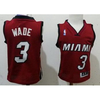 Miami Heat #3 Dwyane Wade Red Toddlers Jersey