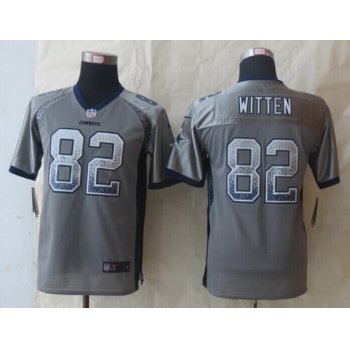 Nike Dallas Cowboys #82 Jason Witten Drift Fashion Gray Kids Jersey