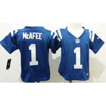 Nike Indianapolis Colts #1 Pat McAfee Blue Toddlers Jersey