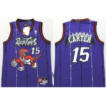 Toronto Raptors #15 Vince Carter Hardwood Classic Purple Swingman Kids Jersey