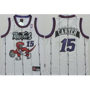 Toronto Raptors #15 Vince Carter Hardwood Classic White Swingman Kids Jersey