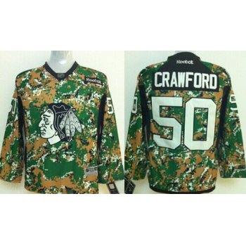 Chicago Blackhawks #50 Corey Crawford 2014 Camo Kids Jersey