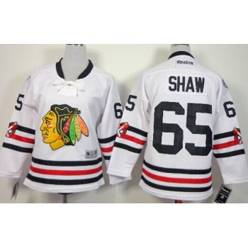 Chicago Blackhawks #65 Andrew Shaw 2015 Winter Classic White Kids Jersey