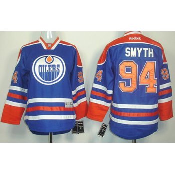 Edmonton Oilers #94 Ryan Smyth Royal Blue Kids Jersey