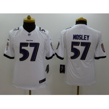 Nike Baltimore Ravens #57 C.J. Mosley 2013 White Limited Kids Jersey