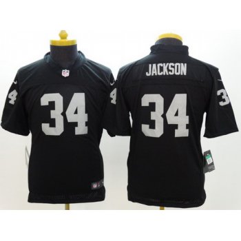 Nike Oakland Raiders #34 Bo Jackson Black Limited Kids Jersey