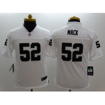 Nike Oakland Raiders #52 Khalil Mack White Limited Kids Jersey
