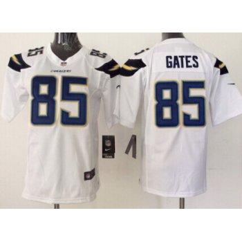 Nike San Diego Chargers #85 Antonio Gates 2013 White Game Kids Jersey