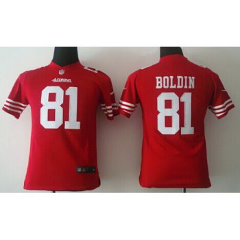 Nike San Francisco 49ers #81 Anquan Boldin Red Game Kids Jersey