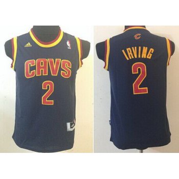 Cleveland Cavaliers #2 Kyrie Irving Navy Blue Kids Jersey