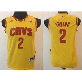 Cleveland Cavaliers #2 Kyrie Irving Yellow Kids Jersey