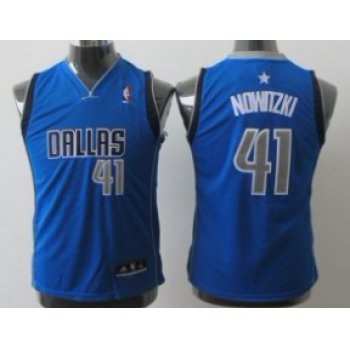 Dallas Mavericks #41 Dirk Nowitzki Light Blue Kids Jersey