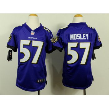Nike Baltimore Ravens #57 C.J. Mosley 2013 Purple Game Kids Jersey