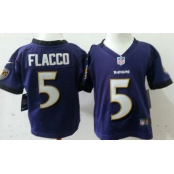 Nike Baltimore Ravens #5 Joe Flacco Purple Toddlers Jersey