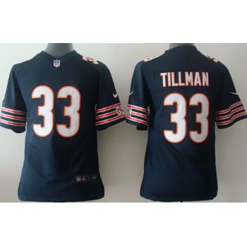 Nike Chicago Bears #33 Charles Tillman Blue Game Kids Jersey