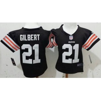 Nike Cleveland Browns #21 Justin Gilbert Brown Toddlers Jersey