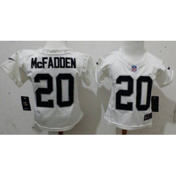Nike Oakland Raiders #20 Darren McFadden White Toddlers Jersey