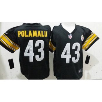 Nike Pittsburgh Steelers #43 Troy Polamalu Black Toddlers Jersey