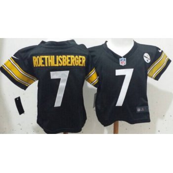 Nike Pittsburgh Steelers #7 Ben Roethlisberger Black Toddlers Jersey