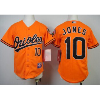 Baltimore Orioles #10 Adam Jones Orange Kids Jersey