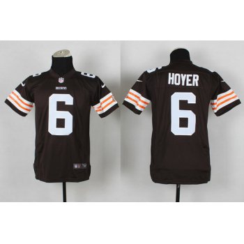 Nike Cleveland Browns #6 Brian Hoyer Brown Game Kids Jersey