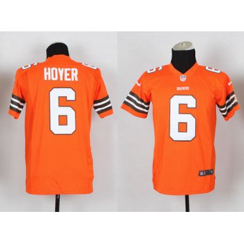 Nike Cleveland Browns #6 Brian Hoyer Orange Game Kids Jersey