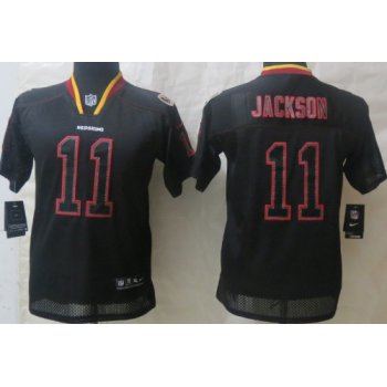 Nike Washington Redskins #11 DeSean Jackson Lights Out Black Kids Jersey