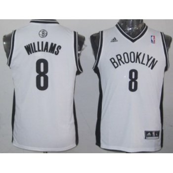 Brooklyn Nets #8 Deron Williams White Kids Jersey