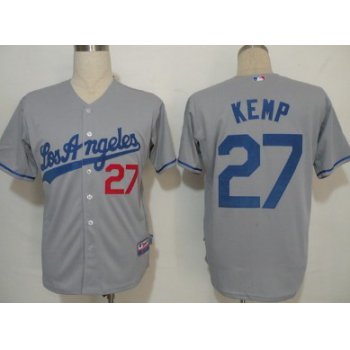 Los Angeles Dodgers #27 Matt Kemp Gray Kids Jersey