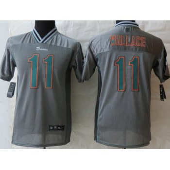 Nike Miami Dolphins #11 Mike Wallace 2013 Gray Vapor Kids Jersey
