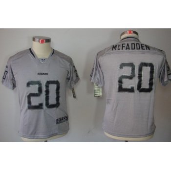 Nike Oakland Raiders #20 Darren McFadden Lights Out Gray Kids Jersey