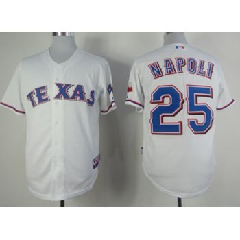 Texas Rangers #25 Mike Napoli White Kids Jersey