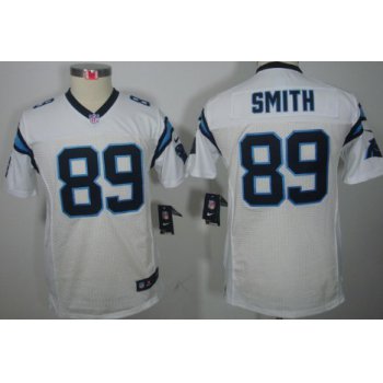 Nike Carolina Panthers #89 Steve Smith White Limited Kids Jersey