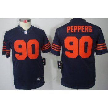 Nike Chicago Bears #90 Julius Peppers Blue With Orange Limited Kids Jersey